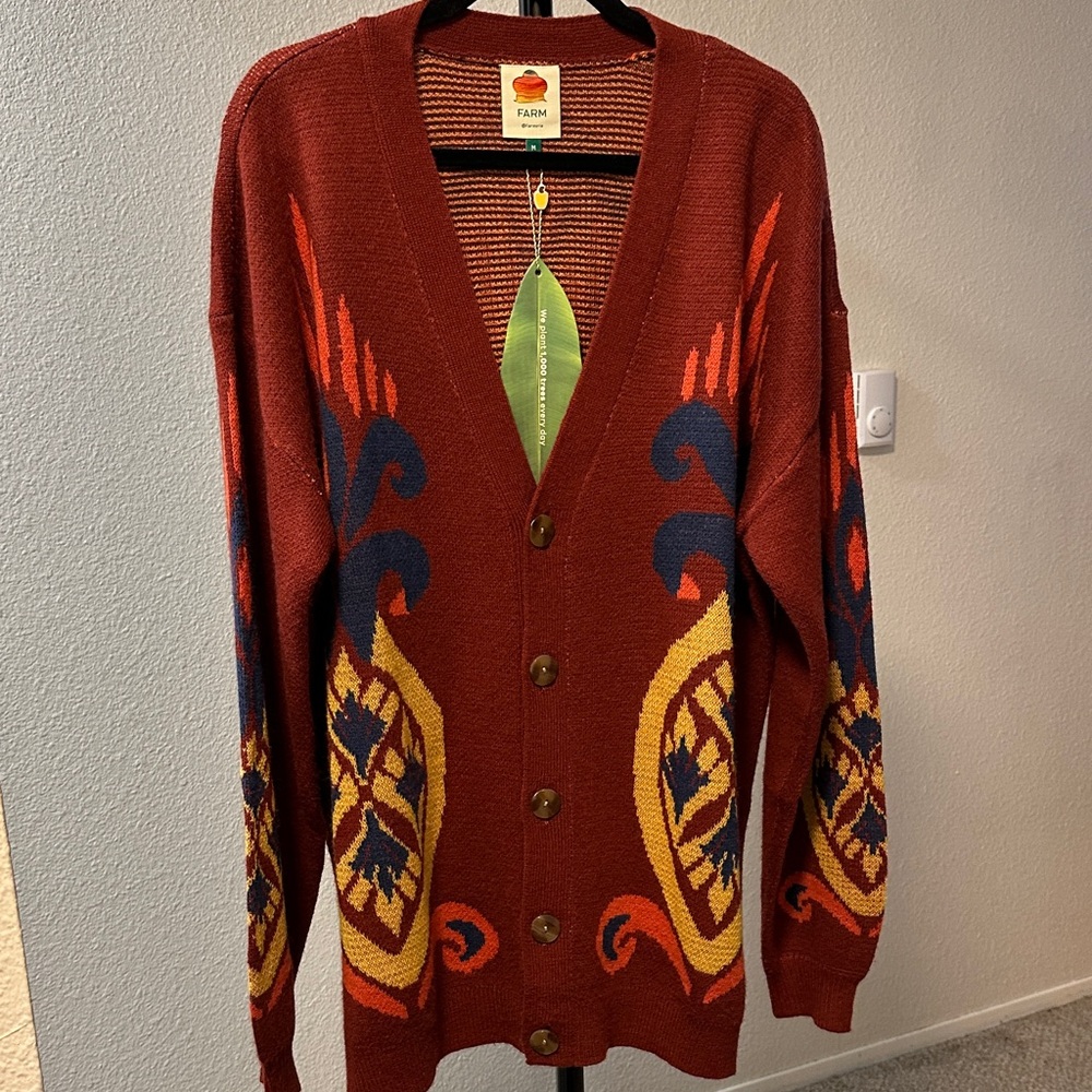 FARM Rio Men's Multicolor Cardigan Sweater - Picture 2 of 4